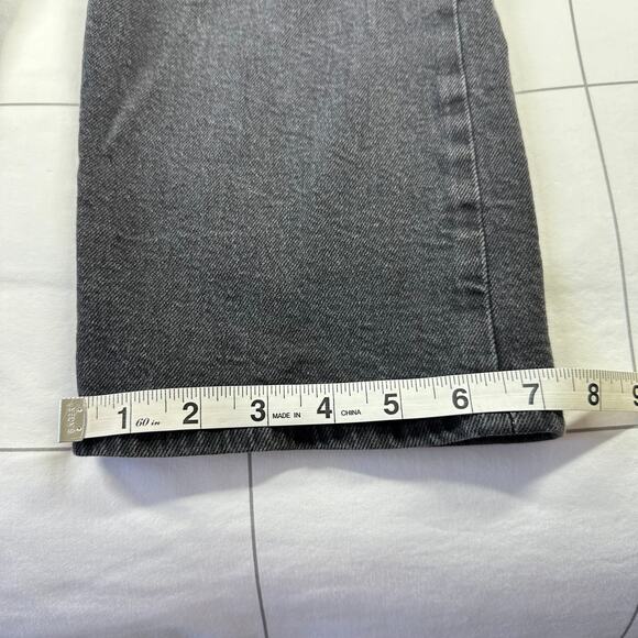 Levi’s Jeans Womens 26 Washed Black Ribcage Straight Ankle Button Fly High Rise - Picture 14 of 14